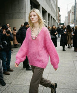 Milana Long Sleeve Mohair Knit - Pink - Cie Cie + Co
