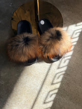 Faux Fur Slides / Natural