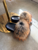 Faux Fur Slides / Natural