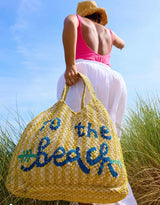Drew Bag - To the Beach - Yellow, Natural - Cie Cie + Co
