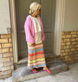Crop Cardi Mohair Knit - Soft Berry