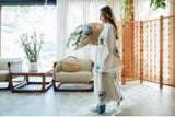 Natural Long Robe - Palm Tree