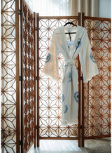 Natural Long Robe - Palm Tree