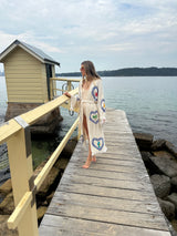 NEW Natural Long Robe Multi Motif - Just Arrived!