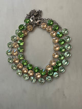 SHINE BRIGHT STACKABLE NECKLACE ROUND- APPLE GREEN