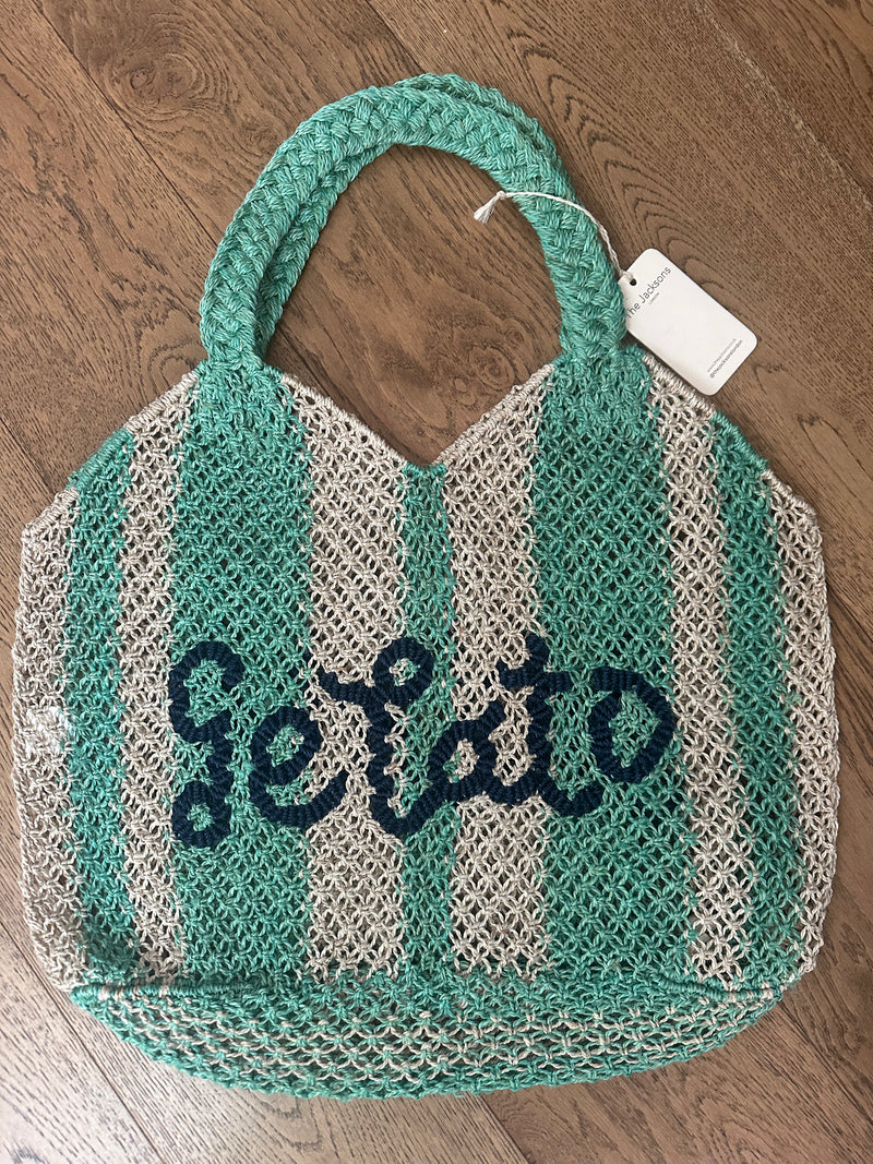 Drew Bag - Gelato- Natural and Aqua