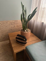 CIE CIE HANDWOVEN CLUTCH - TAN/BLACK