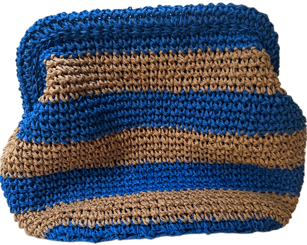 CIE CIE HANDWOVEN  BAG-  TAN/AZURE