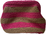 CIE CIE HANDWOVEN CLUTCH BAG-  TAN/PINK