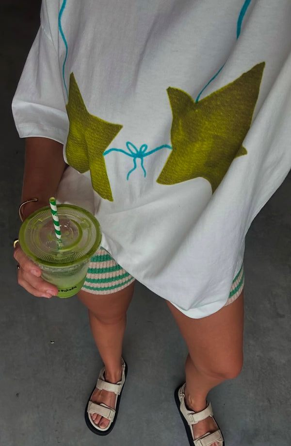 Star kini Over Size Drop Shoulder Tee