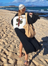 Elizabeth Forsam  Inked  Series- Limited Edition Robe- Midnight with tassel tie