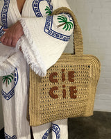 CIE CIE HANDWOVEN TOTE- TAN/BROWN