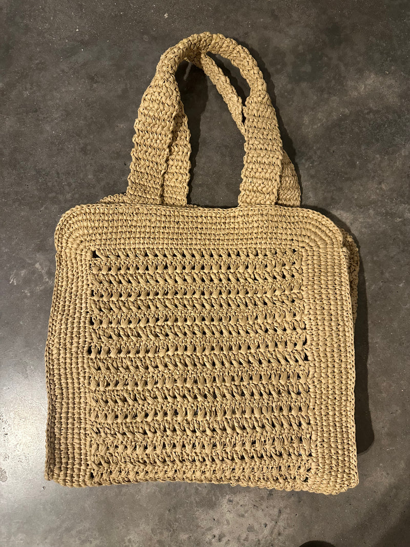 CIE CIE HANDWOVEN TOTE- TAN/BROWN