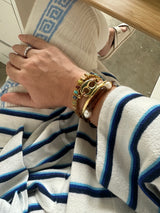 Amber, pearl and gold charm beaded bracelets - Cie Cie + Co