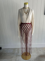CIE CIE HANDMADE MACRAME COTTON KNOT BELT - PINOT - Cie Cie + Co