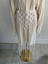 CIE CIE HANDMADE MACRAME COTTON KNOT BELT - WHITE - Cie Cie + Co