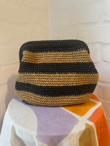 CIE CIE HANDWOVEN CLUTCH - TAN/BLACK