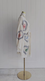 BRAND NEW DESIGN Natural Midi Robe - Crab/Sardine/Shell - Cie Cie + Co