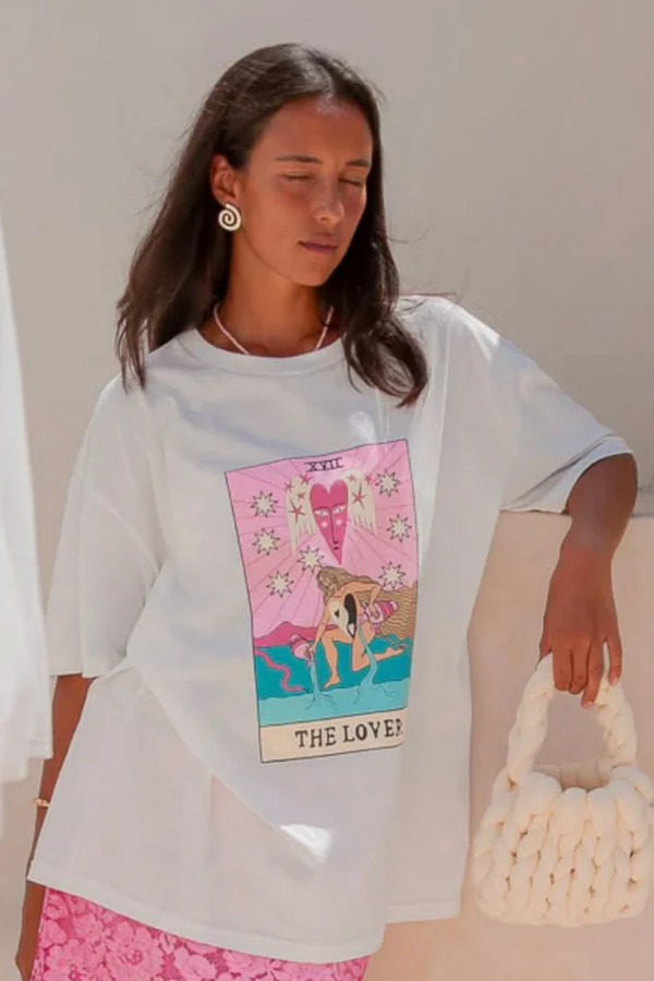 The Lovers T-Shirt - White and Print