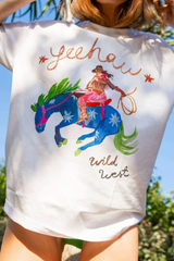 Over Size Drop Shoulder Tee YEEHAW!!