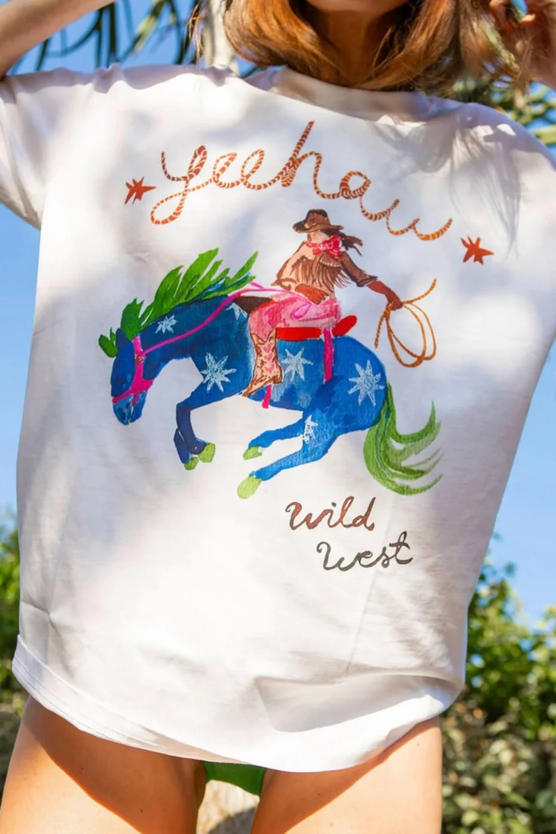 Over Size Drop Shoulder Tee YEEHAW!!
