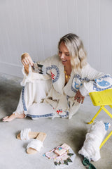 NEW COLLECTION - Natural Midi Robe - Crab/Sardine/Shell