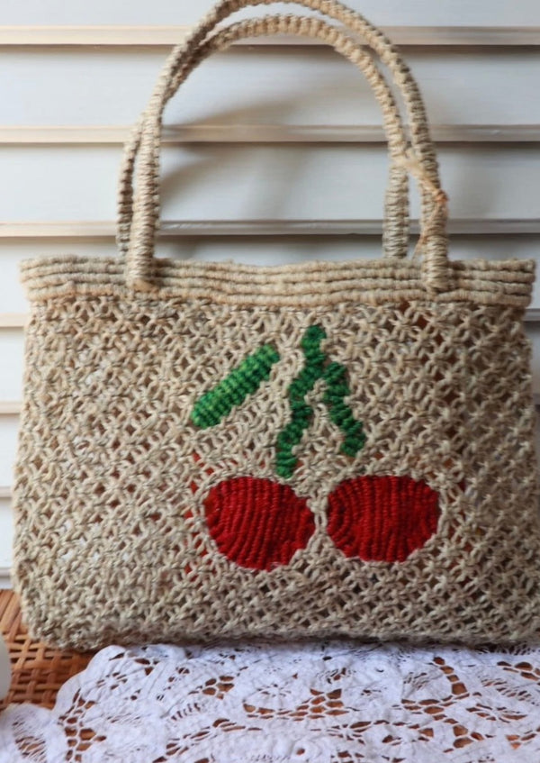 Jute Bag - Cherry 🍒 - Small