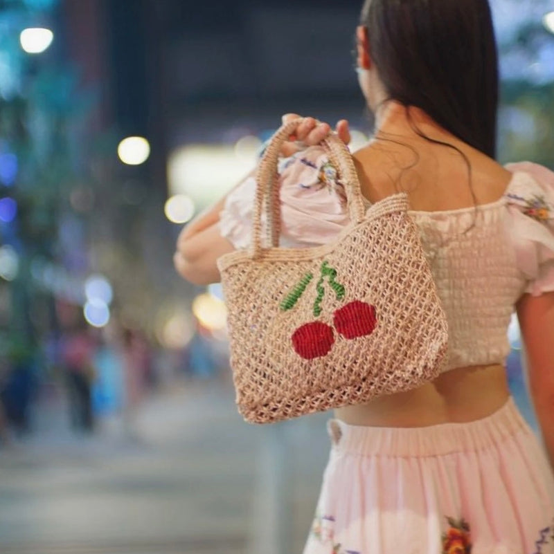 Jute Bag - Cherry 🍒 - Small