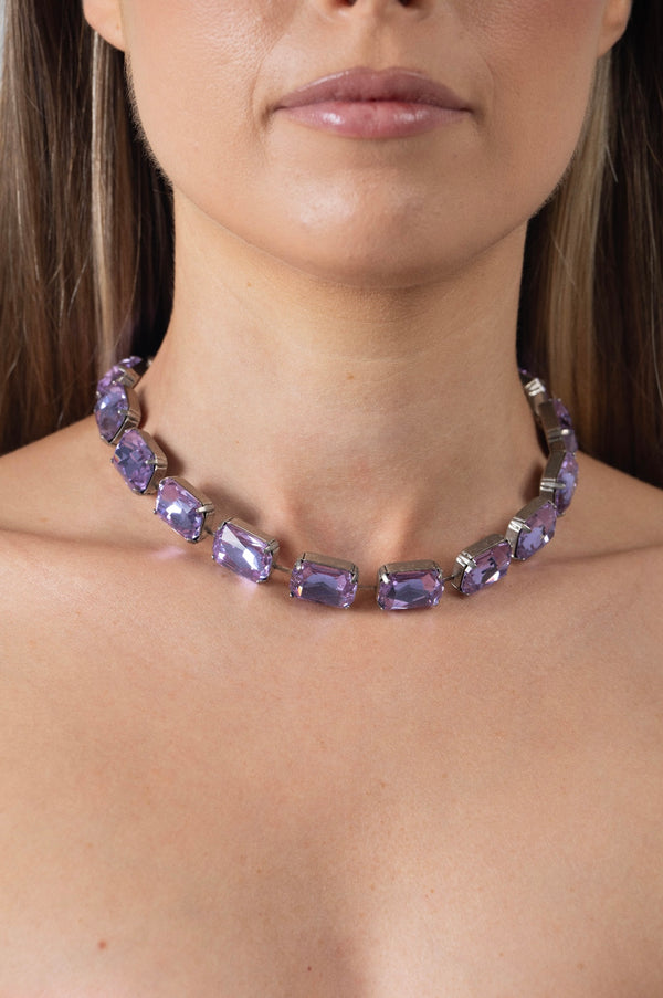 SHINE BRIGHT STACKABLE NECKLACE - VIOLET