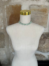 SHINE BRIGHT STACKABLE NECKLACE ROUND- FREEZE GREEN