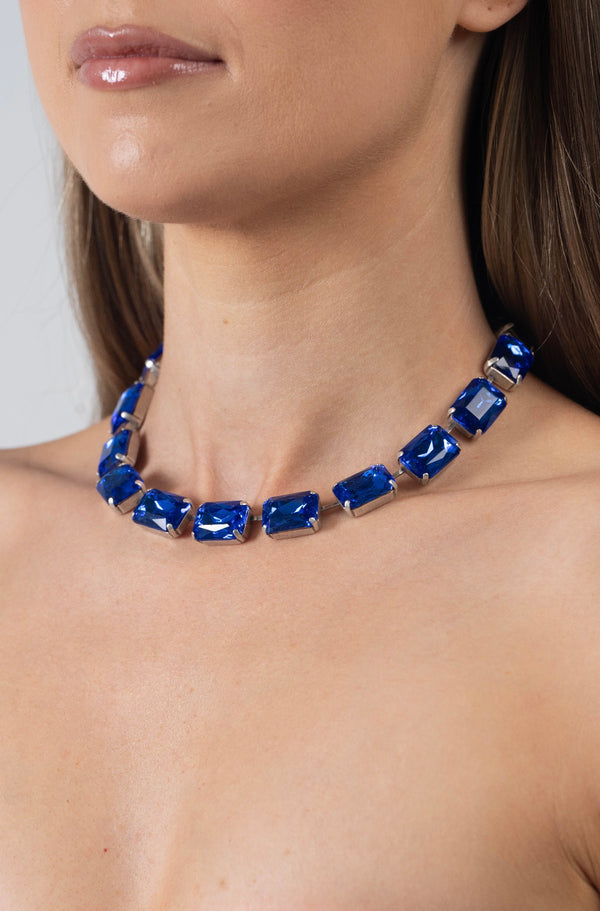 SHINE BRIGHT STACKABLE NECKLACE - SAPPHIRE