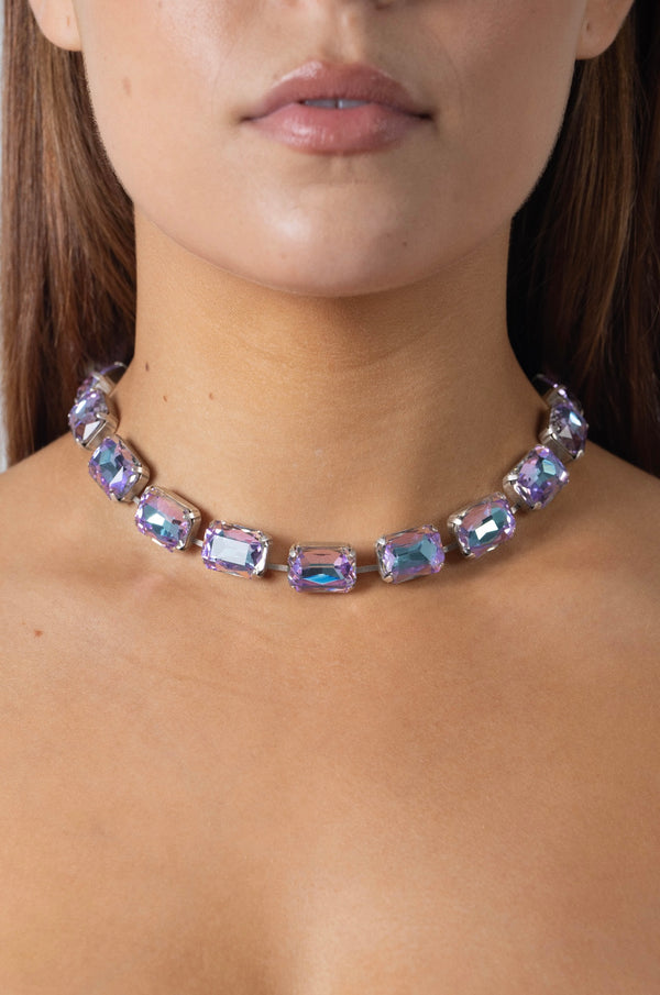 SHINE BRIGHT STACKABLE NECKLACE - LIGHT VIOLET