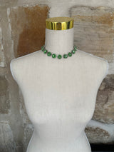 SHINE BRIGHT STACKABLE NECKLACE ROUND- APPLE GREEN