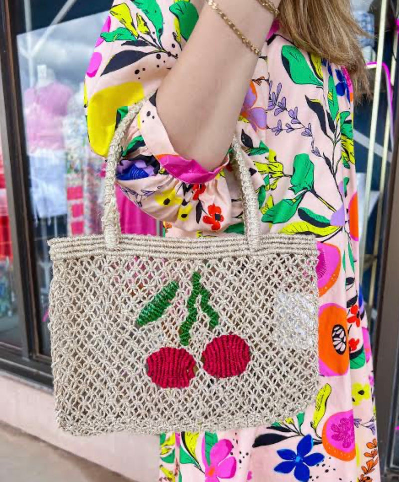 Jute Bag - Cherry 🍒 - Small