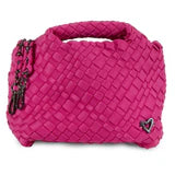 TINY MINI WOVEN TOTE - MATT PINK
