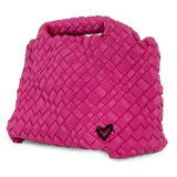 TINY MINI WOVEN TOTE - MATT PINK
