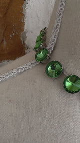 SHINE BRIGHT STACKABLE NECKLACE ROUND- APPLE GREEN