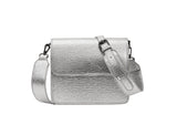 Silver crossbody bag front