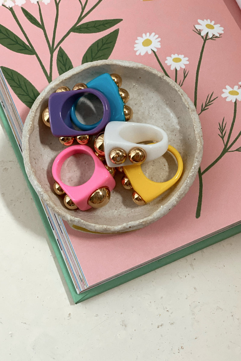 Chunky rings all colours