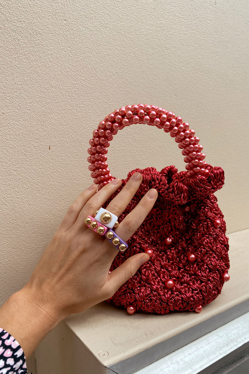 purple chunky resin ring styled 5