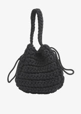 CROCHET BAG BLACK product front 2