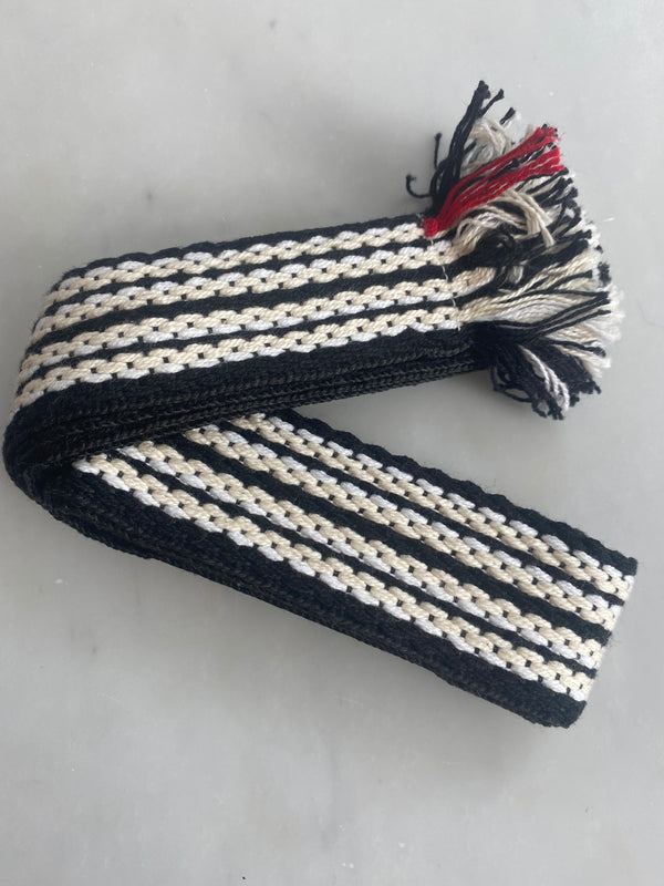 Woven Belt in Black and White front