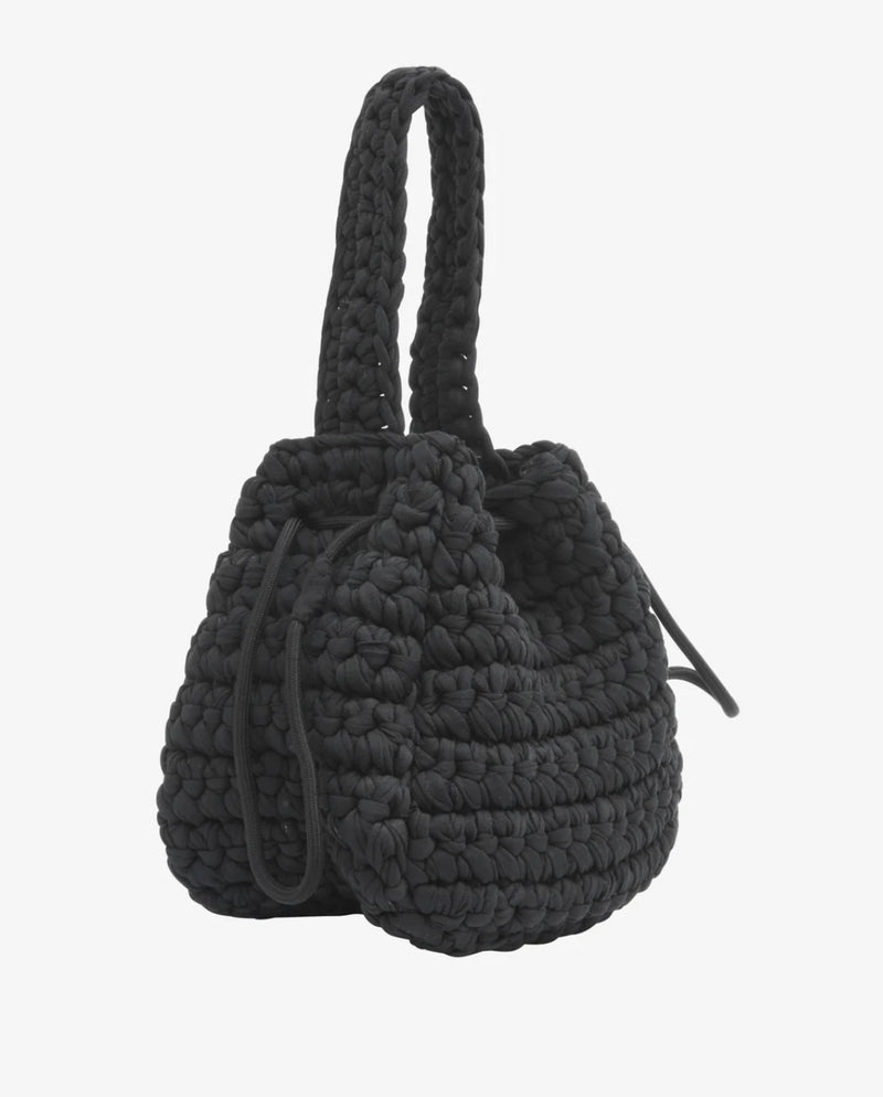 CROCHET BAG BLACK product side