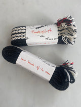 Woven Belt in Black and White in packaging side