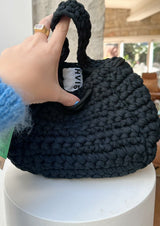 CROCHET BAG BLACK product front tag